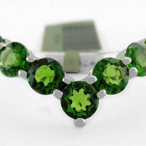 Genuine 1.78 Cts Tsavorite Ring .925 Sterling Silver